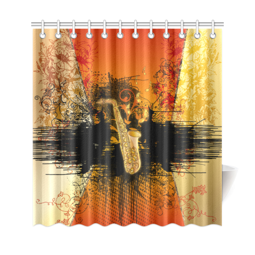 Music, saxophone Shower Curtain 69"x72"