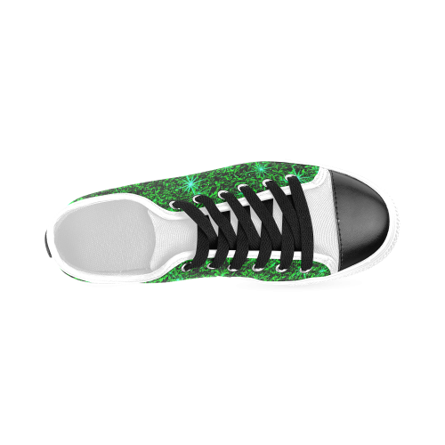 Sparkling Green - Jera Nour Men's Classic Canvas Shoes (Model 018)