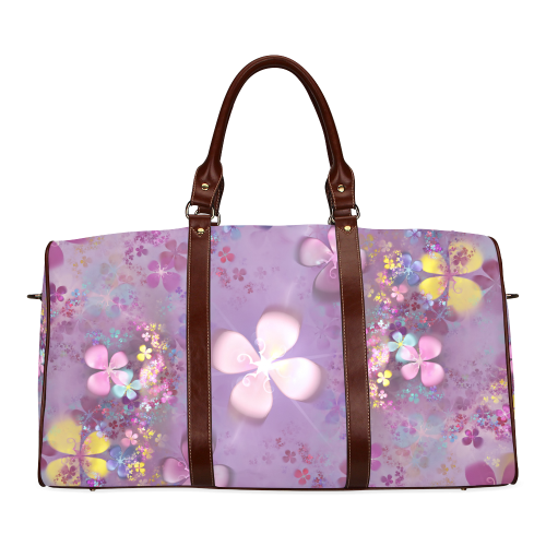 Modern abstract fractal colorful flower power Waterproof Travel Bag/Large (Model 1639)