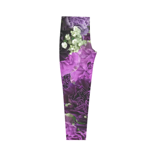 Little Purple Carnations Capri Legging (Model L02)