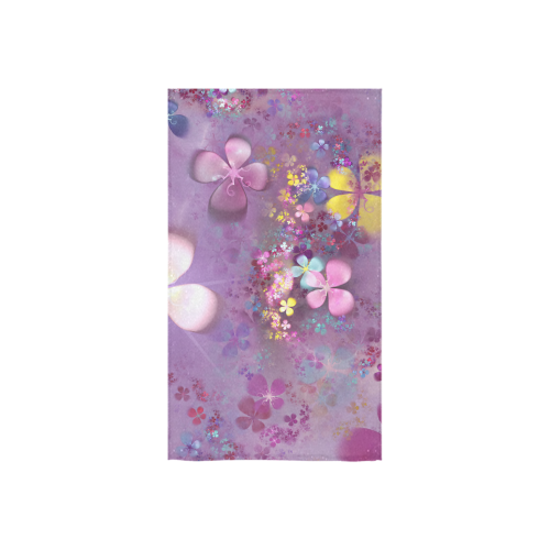 Modern abstract fractal colorful flower power Custom Towel 16"x28"