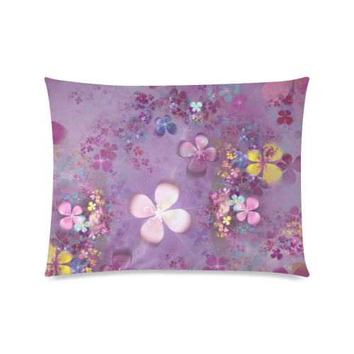 Modern abstract fractal colorful flower power Custom Picture Pillow Case 20"x26" (one side)