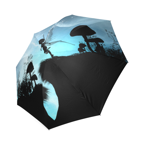 Cute fairy in the night Foldable Umbrella (Model U01)