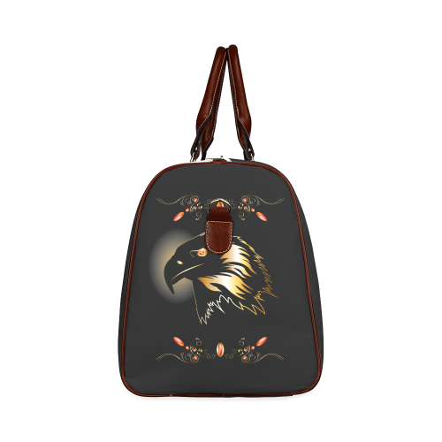 Eagle in gold and black Waterproof Travel Bag/Small (Model 1639)