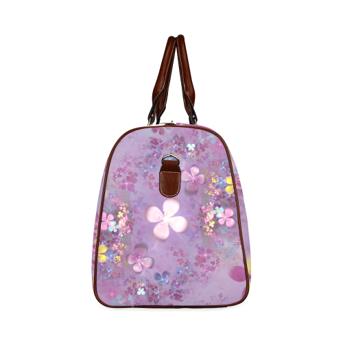 Modern abstract fractal colorful flower power Waterproof Travel Bag/Large (Model 1639)