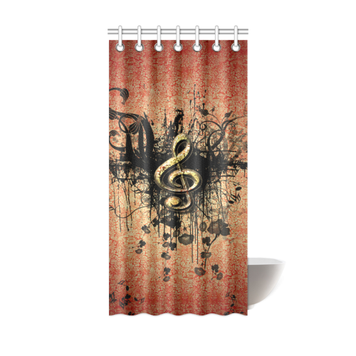 Wonderful clef with flowers Shower Curtain 36"x72"