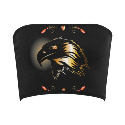 Eagle in gold and black Bandeau Top