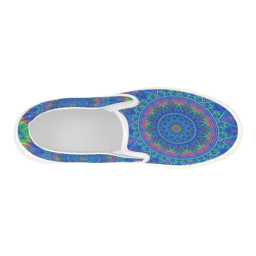 Dream On Mandala Women's Slip-on Canvas Shoes (Model 019)