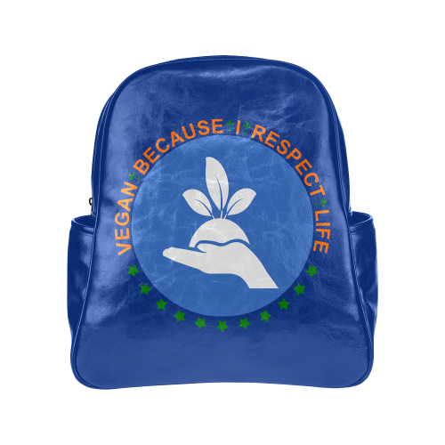 VEGAN RESPECT LIFE Multi-Pockets Backpack (Model 1636)