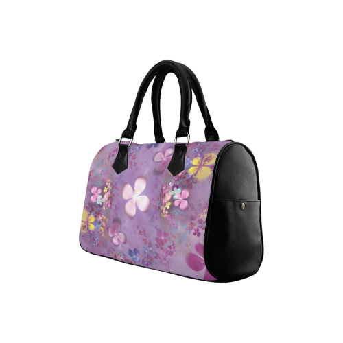 Modern abstract fractal colorful flower power Boston Handbag (Model 1621)