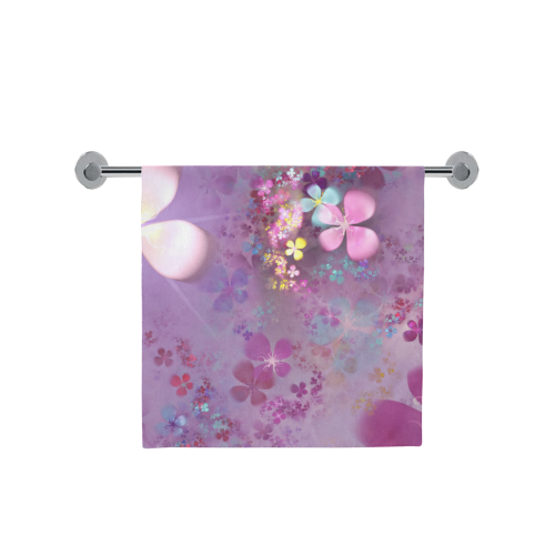 Modern abstract fractal colorful flower power Bath Towel 30"x56"