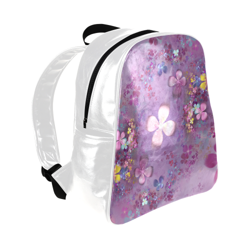 Modern abstract fractal colorful flower power Multi-Pockets Backpack (Model 1636)