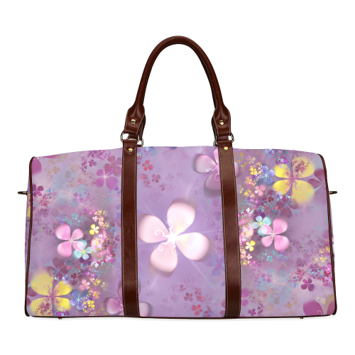 Modern abstract fractal colorful flower power Waterproof Travel Bag/Small (Model 1639)