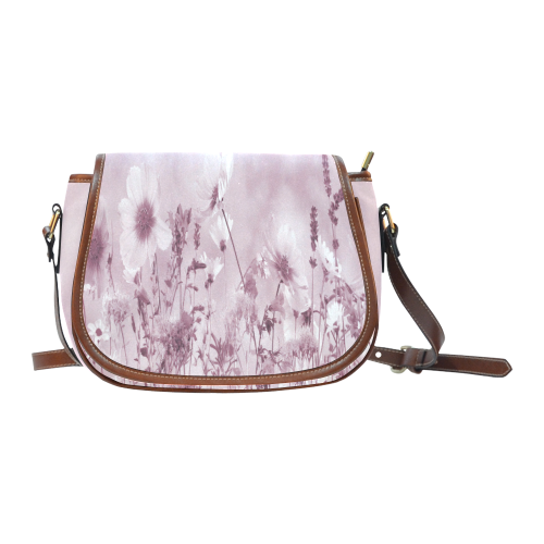 Rose Shaded Wildflowers Saddle Bag/Large (Model 1649)