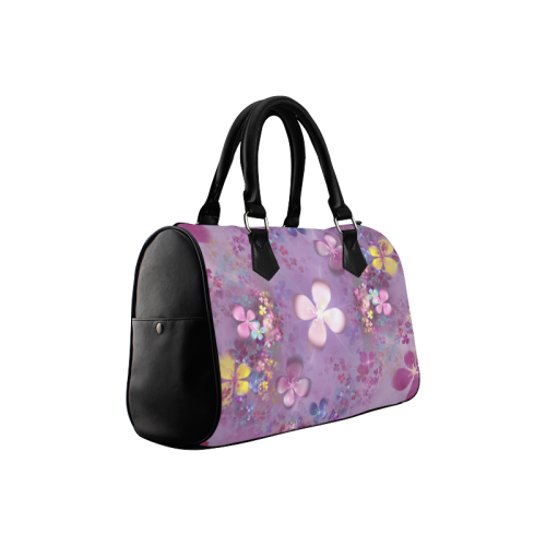 Modern abstract fractal colorful flower power Boston Handbag (Model 1621)