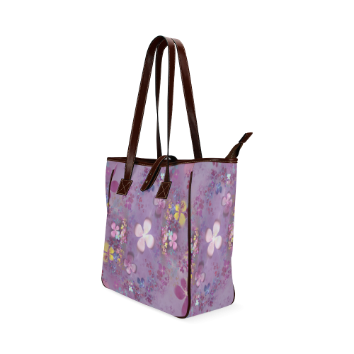 Modern abstract fractal colorful flower power Classic Tote Bag (Model 1644)