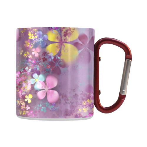 Modern abstract fractal colorful flower power Classic Insulated Mug(10.3OZ)