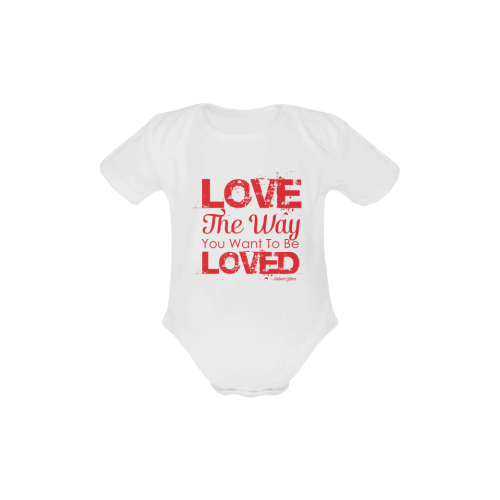 Love the way you want to be loved Baby Powder Organic Short Sleeve One Piece (Model T28)