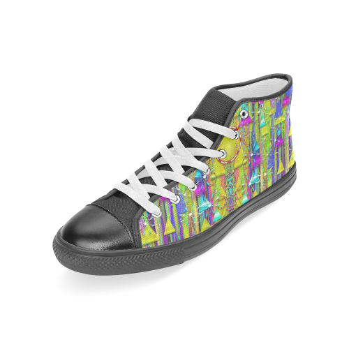 A wish for a golden polar star is love and light Women's Classic High Top Canvas Shoes (Model 017)