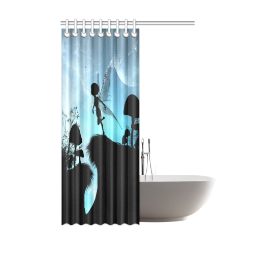 Cute fairy in the night Shower Curtain 48"x72"