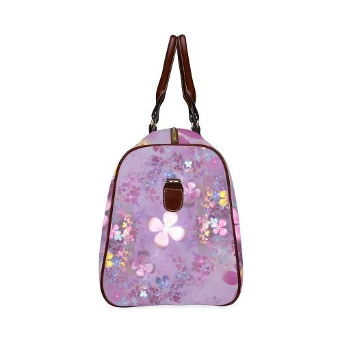 Modern abstract fractal colorful flower power Waterproof Travel Bag/Large (Model 1639)
