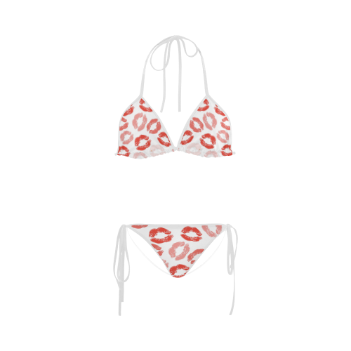 kiss background 2 Custom Bikini Swimsuit