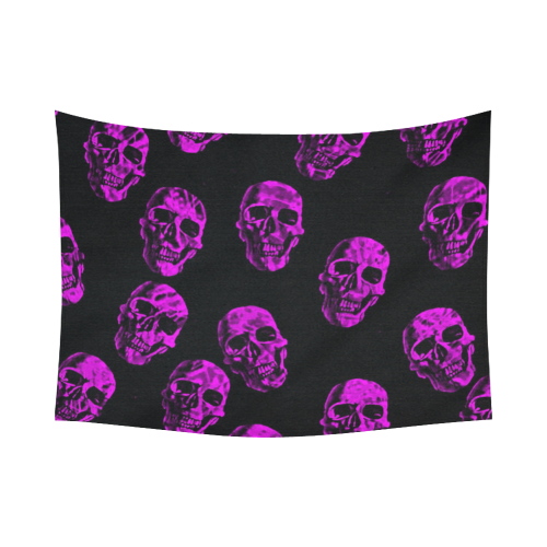purple skulls Cotton Linen Wall Tapestry 80"x 60"