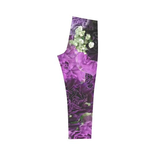 Little Purple Carnations Capri Legging (Model L02)