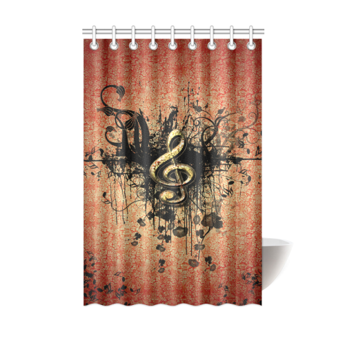 Wonderful clef with flowers Shower Curtain 48"x72"