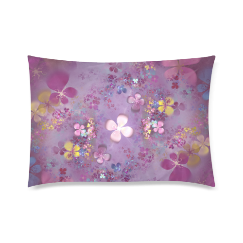 Modern abstract fractal colorful flower power Custom Zippered Pillow Case 20"x30" (one side)