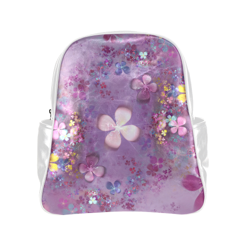 Modern abstract fractal colorful flower power Multi-Pockets Backpack (Model 1636)