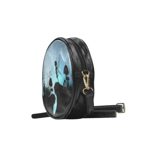 Cute fairy in the night Round Sling Bag (Model 1647)