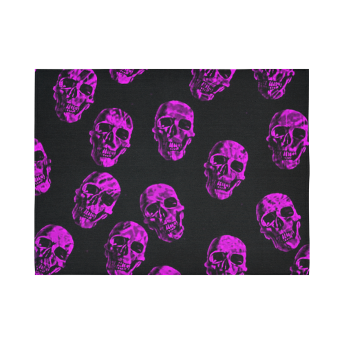 purple skulls Cotton Linen Wall Tapestry 80"x 60"