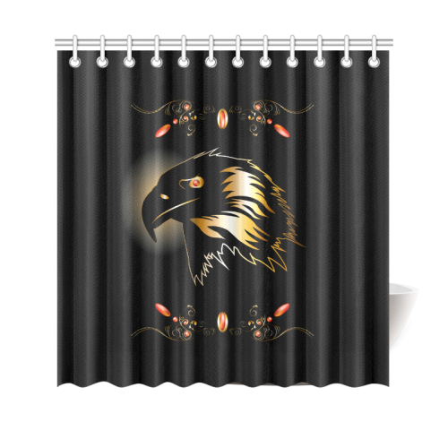 Eagle in gold and black Shower Curtain 69"x70"