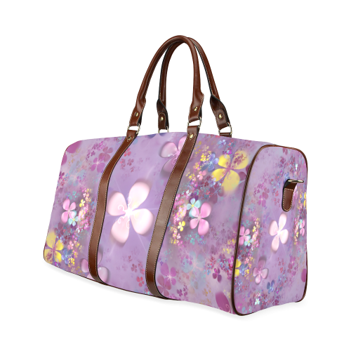 Modern abstract fractal colorful flower power Waterproof Travel Bag/Large (Model 1639)