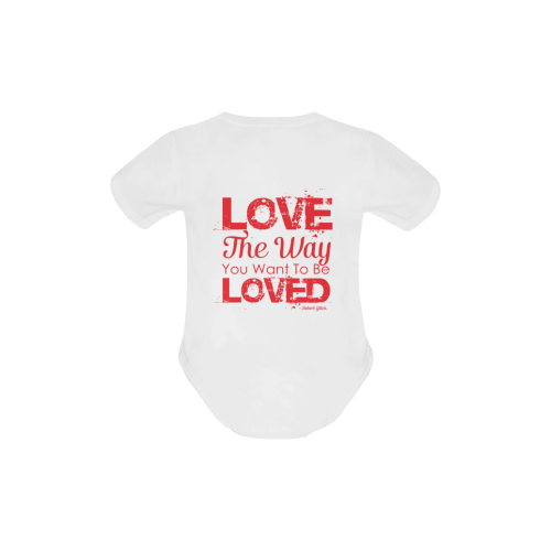 Love the way you want to be loved Baby Powder Organic Short Sleeve One Piece (Model T28)