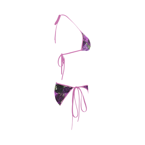 Little Purple Carnations Custom Bikini Swimsuit