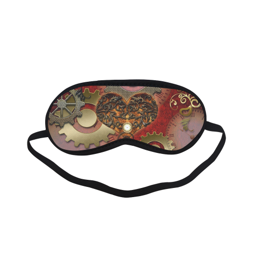 Steampunk, awesome glowing hearts Sleeping Mask