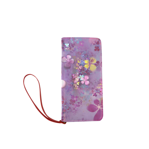 Modern abstract fractal colorful flower power Women's Clutch Wallet (Model 1637)