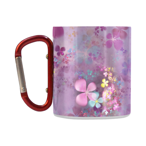 Modern abstract fractal colorful flower power Classic Insulated Mug(10.3OZ)