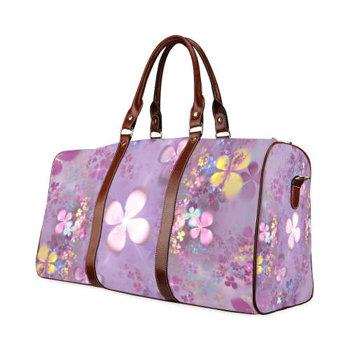 Modern abstract fractal colorful flower power Waterproof Travel Bag/Small (Model 1639)