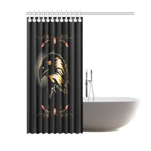 Eagle in gold and black Shower Curtain 60"x72"