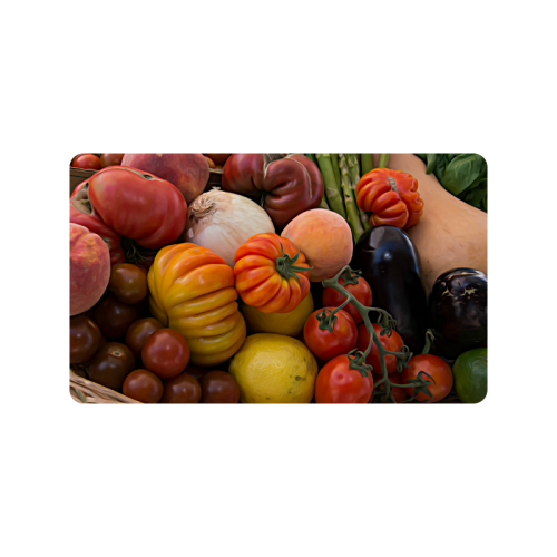 Heirloom Tomatoes in a Basket