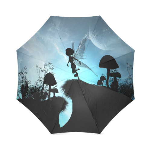 Cute fairy in the night Foldable Umbrella (Model U01)