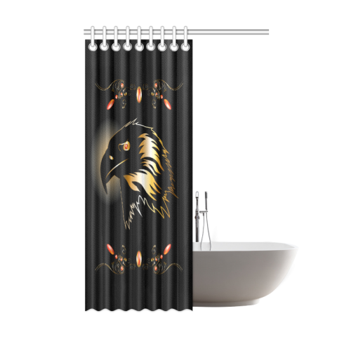 Eagle in gold and black Shower Curtain 48"x72"