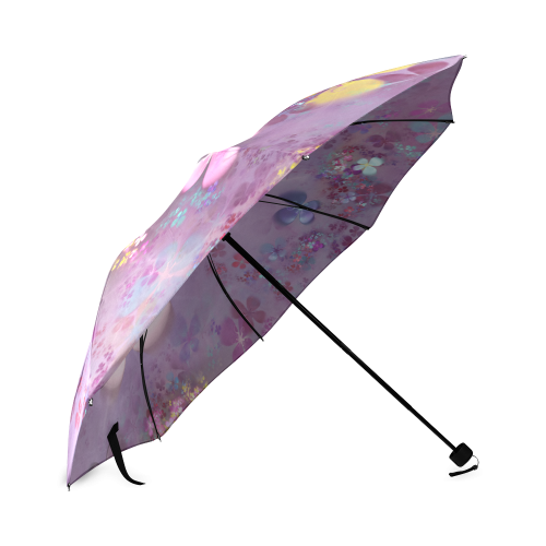 Modern abstract fractal colorful flower power Foldable Umbrella (Model U01)