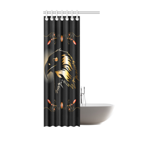 Eagle in gold and black Shower Curtain 36"x72"