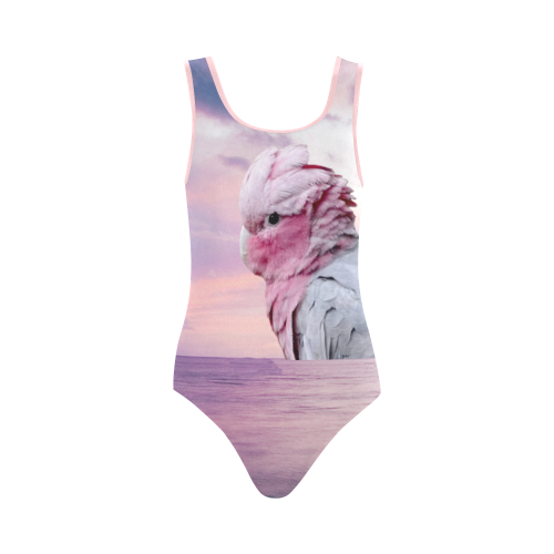 Galah Cockatoo Vest One Piece Swimsuit (Model S04)