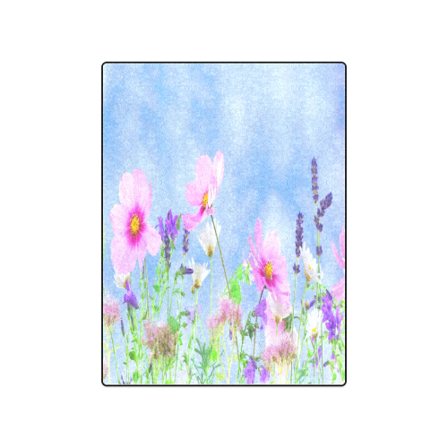 Pretty Pink Wildflowers Blanket 50"x60"