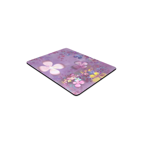 Modern abstract fractal colorful flower power Rectangle Mousepad